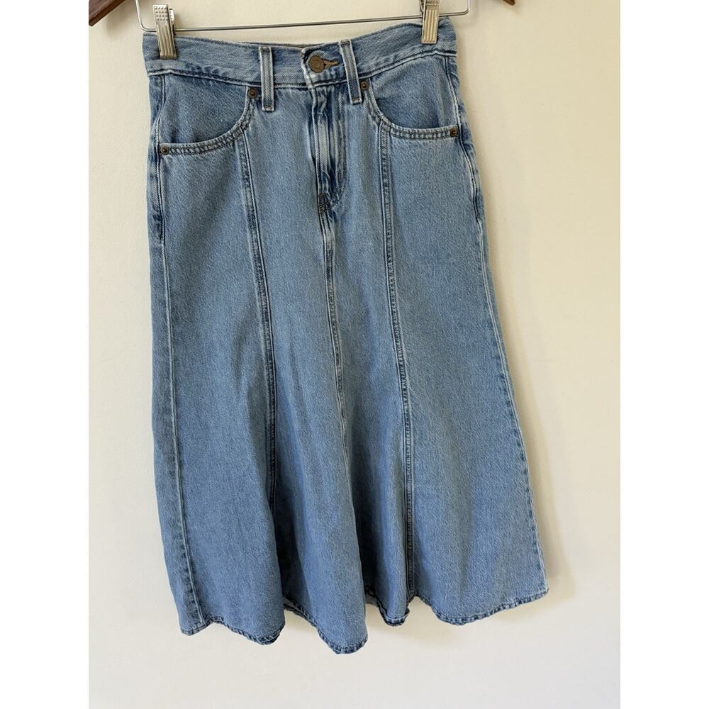 Levi Strauss Levis Denim A Line Skirt Blue Size 24 Y2K 89s 90s Western